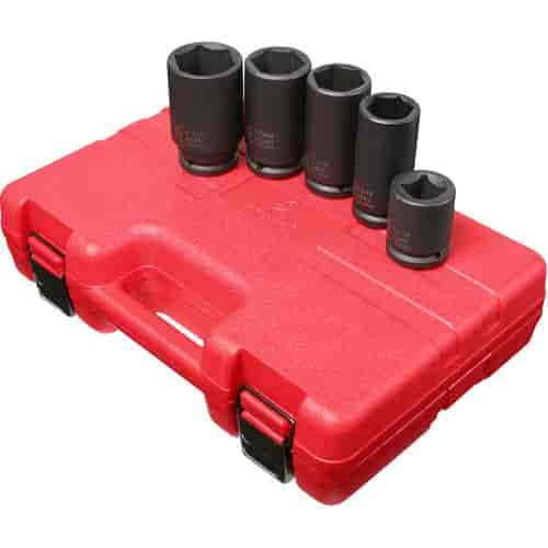 5pc. SAE & Metric Wheel Service Impact Socket Set 3/4" Drive