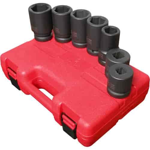 7pc. Metric Deep Impact Socket Set 1" Drive