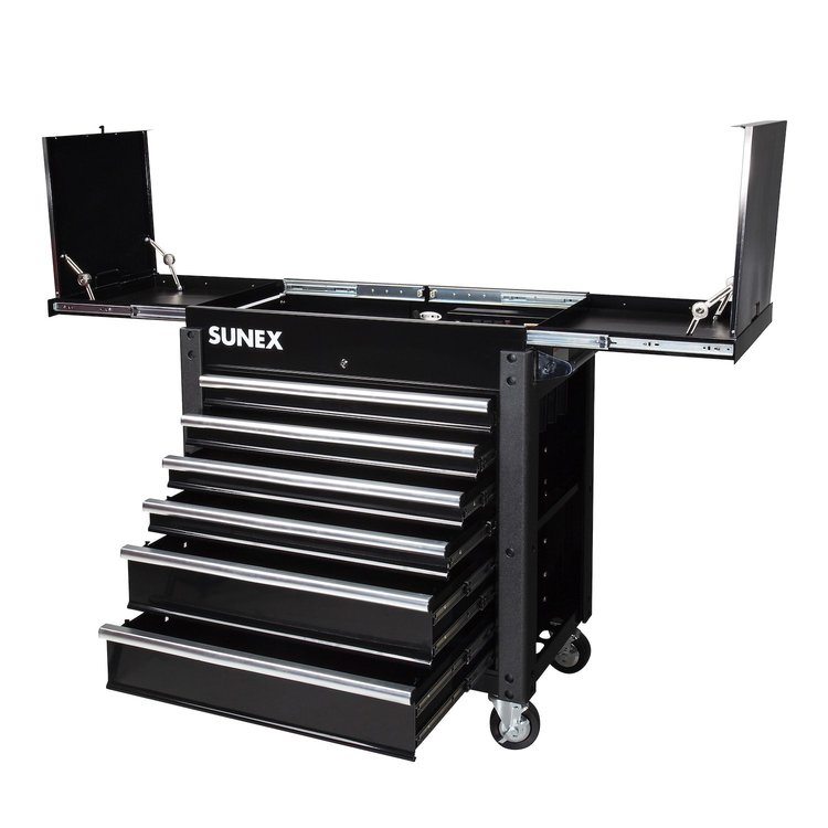 6 DRAWER SERVICE CART BLK