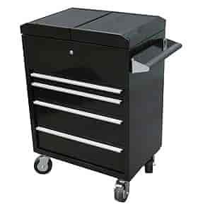 4 Drawer Hybrid Utility Cart w/Sliding Top Black