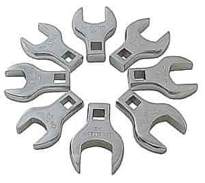 8 Pc. Jumbo Metric Crowfoot Wrench Set 1/2" Drive