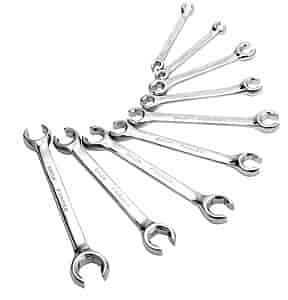 9 Pc. SAE & Metric Flare Nut Wrench Set Both SAE & Metric sizes