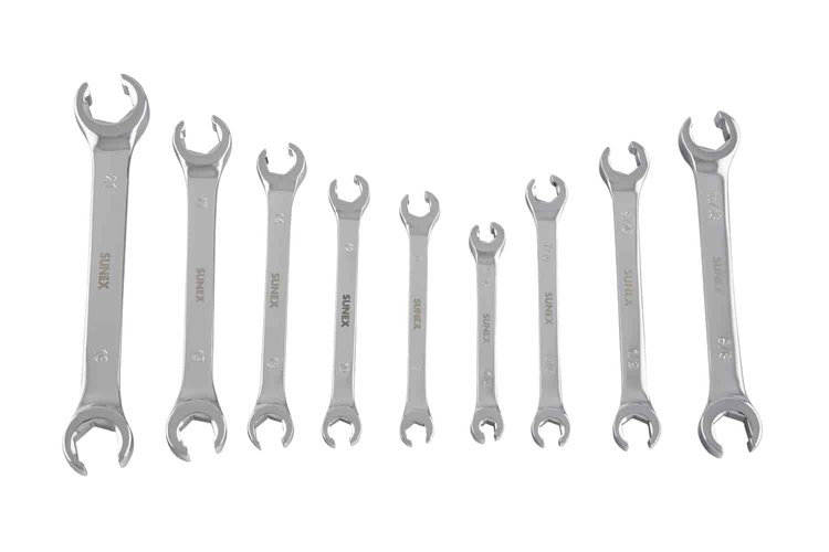 9 PC FLARE NUT WRENCH SET