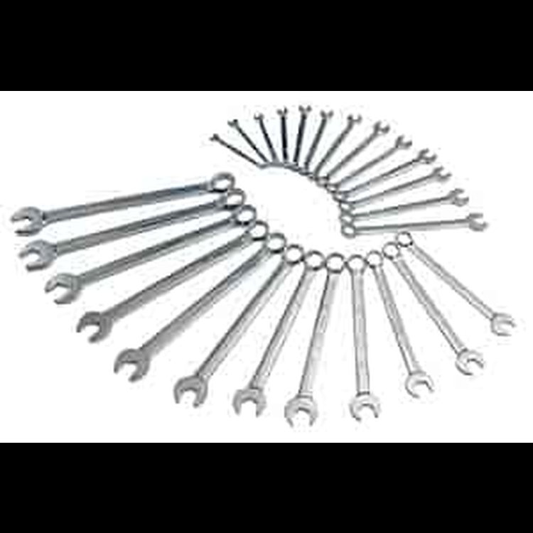 25 Pc. Metric Long Pattern Master Wrench Set Fully polished drop forged alloy steel