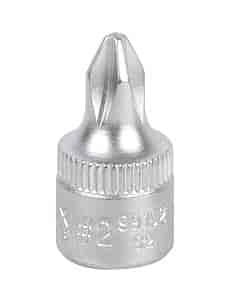 1/4" x #2 Stubby Phillips Screwdriver Bit