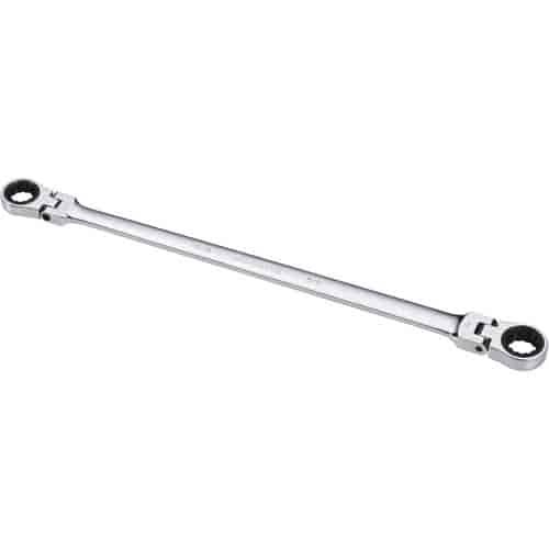 9/16" x 5/8" Extra Long Double Box Flex Head Ratcheting Wrench