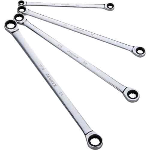 4pc. SAE Extra Long Double Box Ratcheting Wrench Set