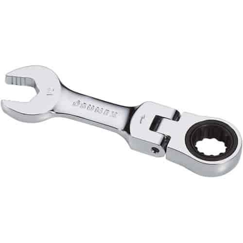1/2" Stubby Flex Head V-Groove Combination Ratcheting Wrench