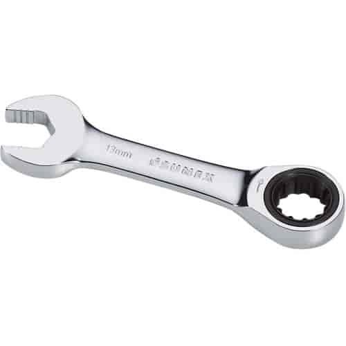13mm Stubby V-Groove Combination Ratcheting Wrench