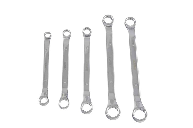 5 Pc. Fully Polished Metric Double Box Wrench Set