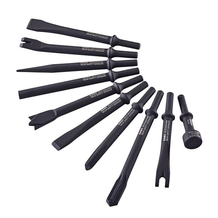 10 PC AIR CHISEL SET