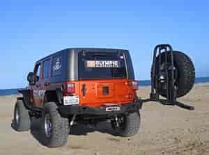 Smuggler Rear Bumper with Dual Directional Tire Carrier 2007-2013 Wrangler JK 2 & 4-Door