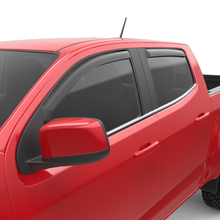 571395 In-Channel Window Visors, Front & Rear Set, Matte Black Finish