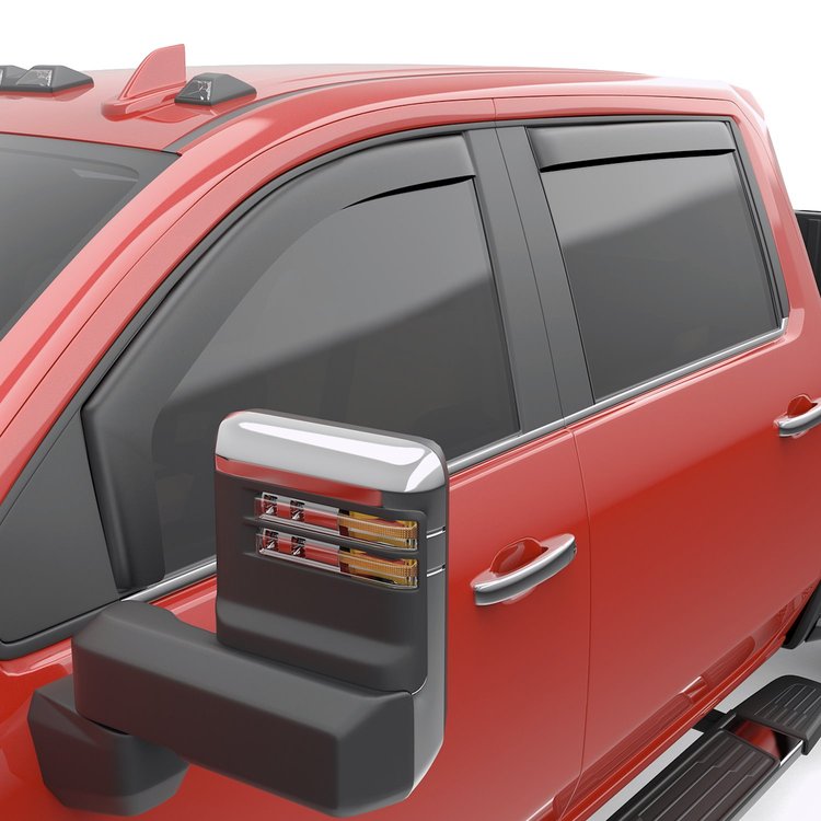 571655 In-Channel Window Visors, Front & Rear Set, Matte Black Finish