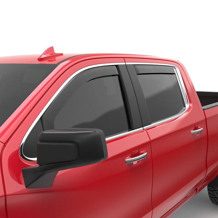571695 In-Channel Window Visors, Front & Rear Set, Matte Black Finish