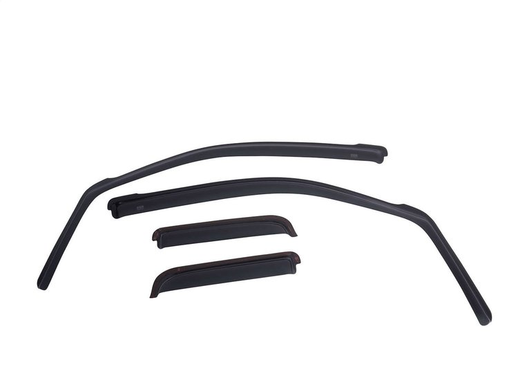 571761 In-Channel Window Visors, Front & Rear Set, Dark Smoke Finish