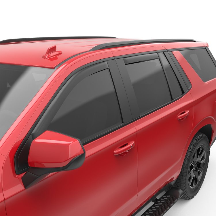 571885 In-Channel Window Visors, Front & Rear Set, Matte Black Finish