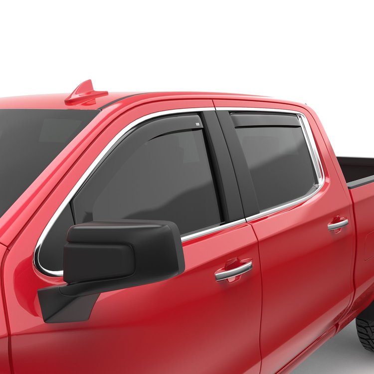 571891 In-Channel Window Visors, Front & Rear Set, Dark Smoke Finish