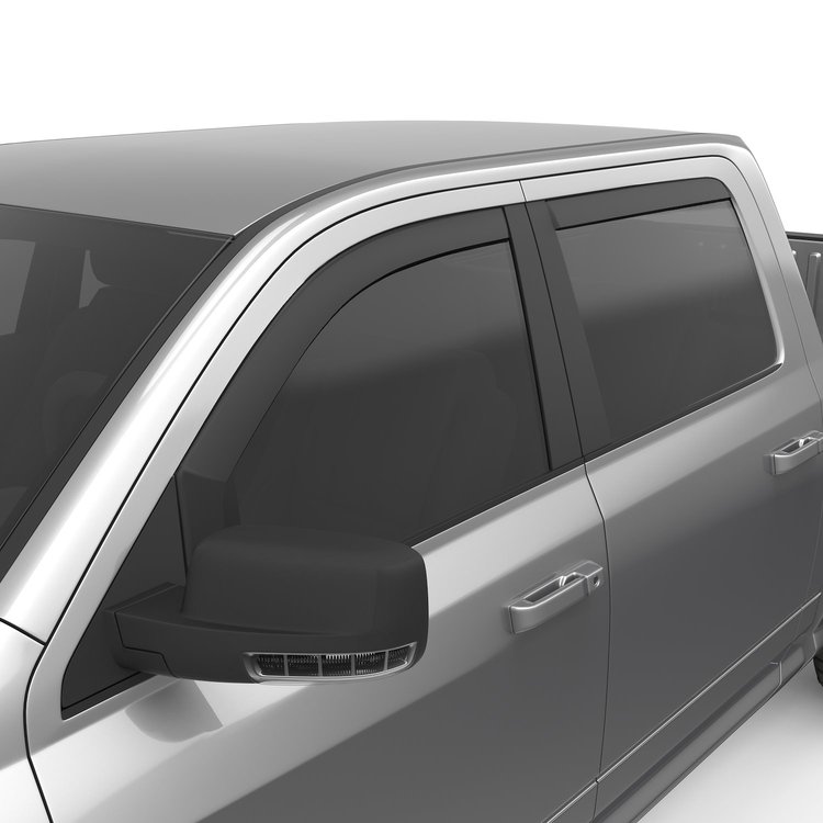 572755 In-Channel Window Visors, Front & Rear Set, Matte Black Finish
