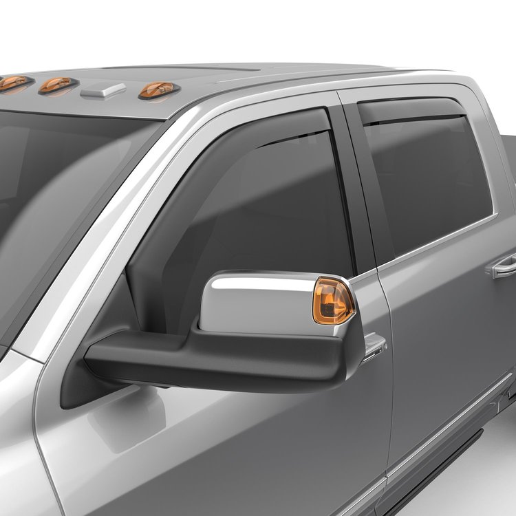 572865 In-Channel Window Visors, Front & Rear Set, Matte Black Finish
