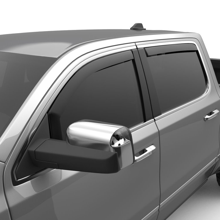 572955 In-Channel Window Visors, Front & Rear Set, Matte Black Finish