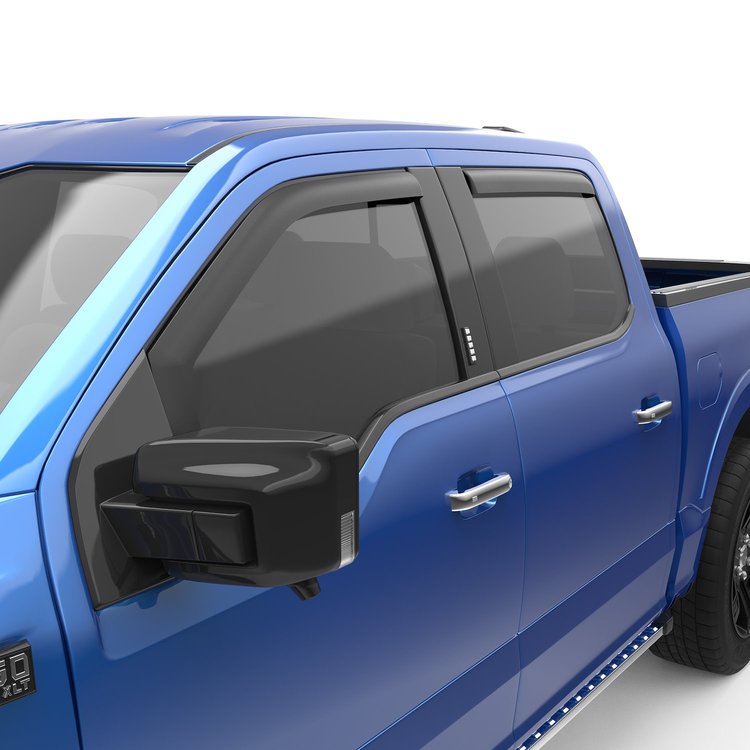 573495 In-Channel Window Visors, Front & Rear Set, Matte Black Finish