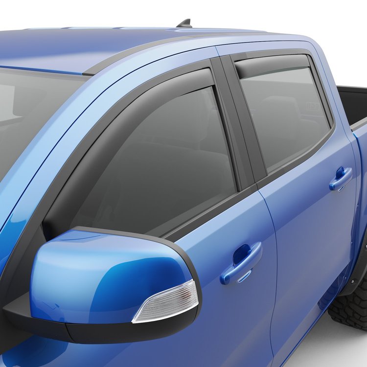 573555 In-Channel Window Visors, Front & Rear Set, Matte Black Finish