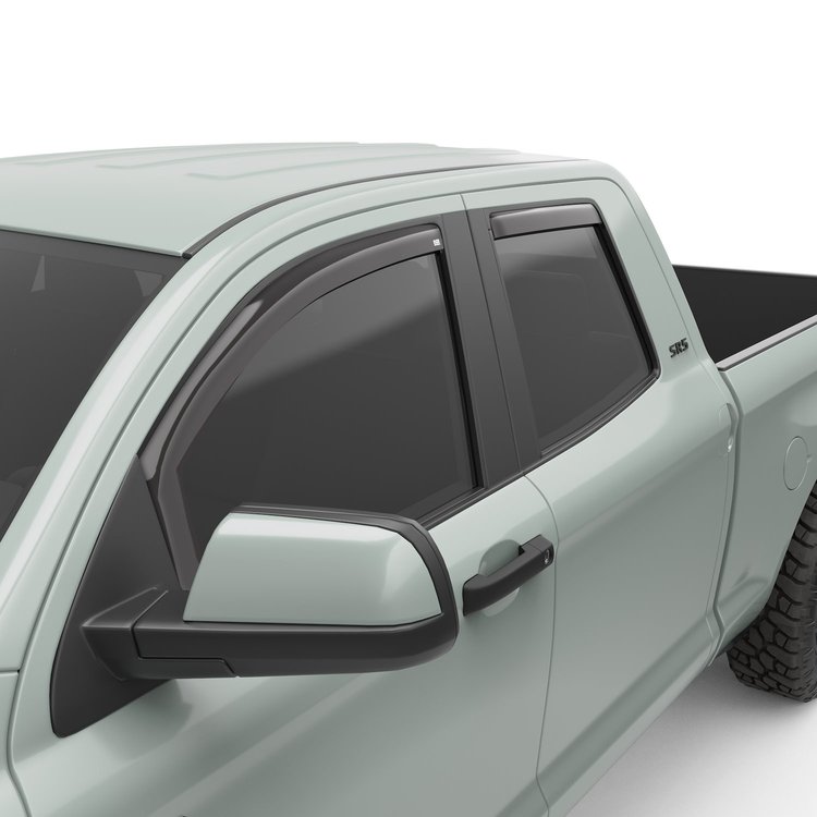 575091 In-Channel Window Visors, Front & Rear Set, Dark Smoke Finish