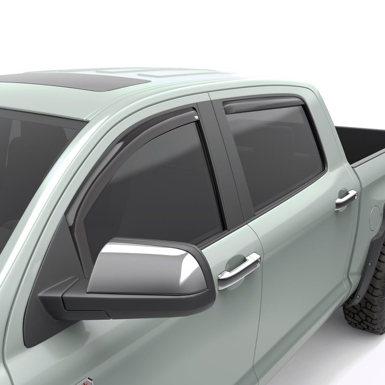 575191 In-Channel Window Visors, Front & Rear Set, Dark Smoke Finish