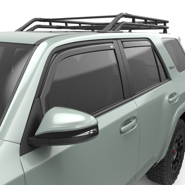 575221 In-Channel Window Visors, Front & Rear Set, Dark Smoke Finish