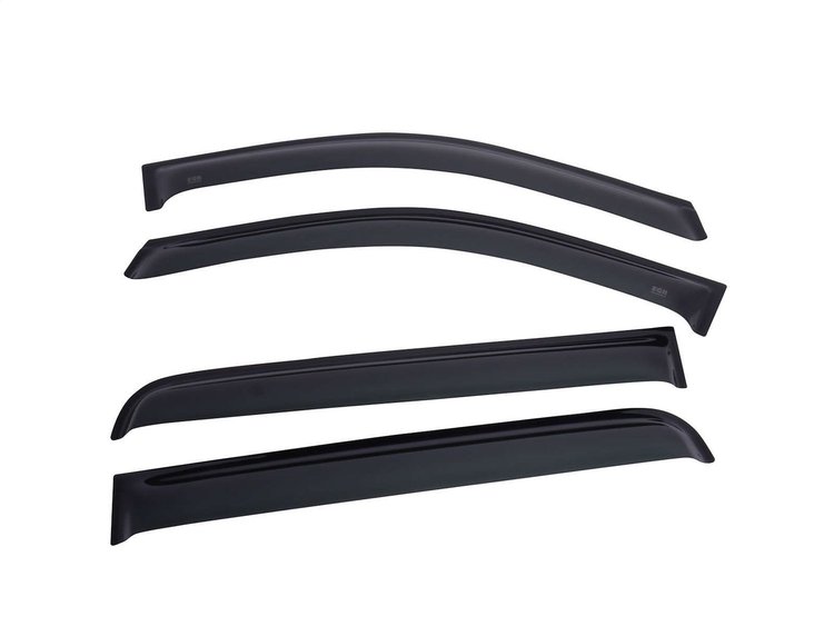 576001 In-Channel Window Visors, Front & Rear Set, Dark Smoke Finish
