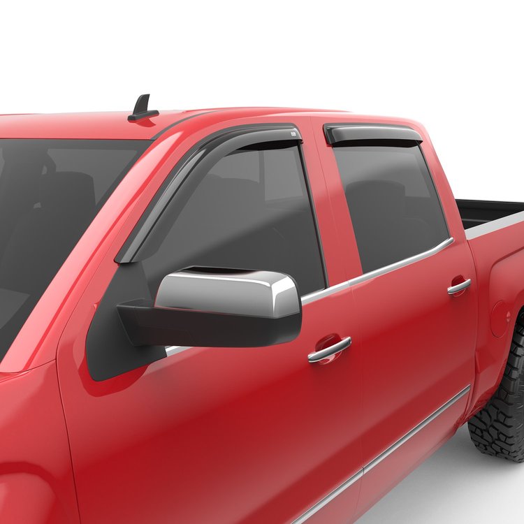 641671 Tape-On Window Visors, Front & Rear Set, Dark Smoke Finish