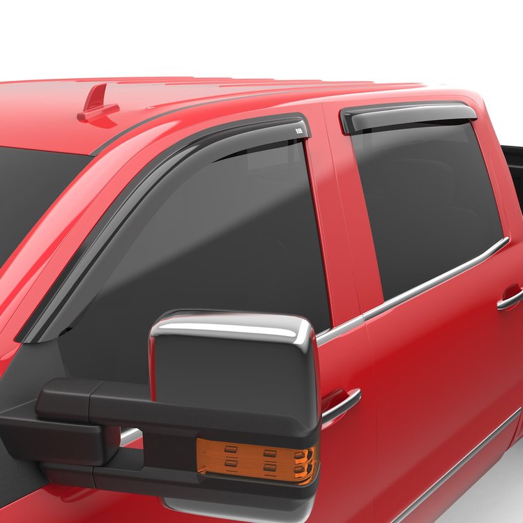 641771 Tape-On Window Visors, Front & Rear Set, Dark Smoke Finish