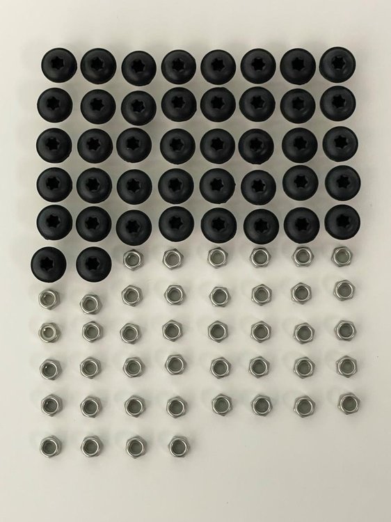 KITUSA0012-1 Bolt Kit for Traditional Bolt-On Fender Flares, Black Stainless Steel Powder-Coated, Set of 42