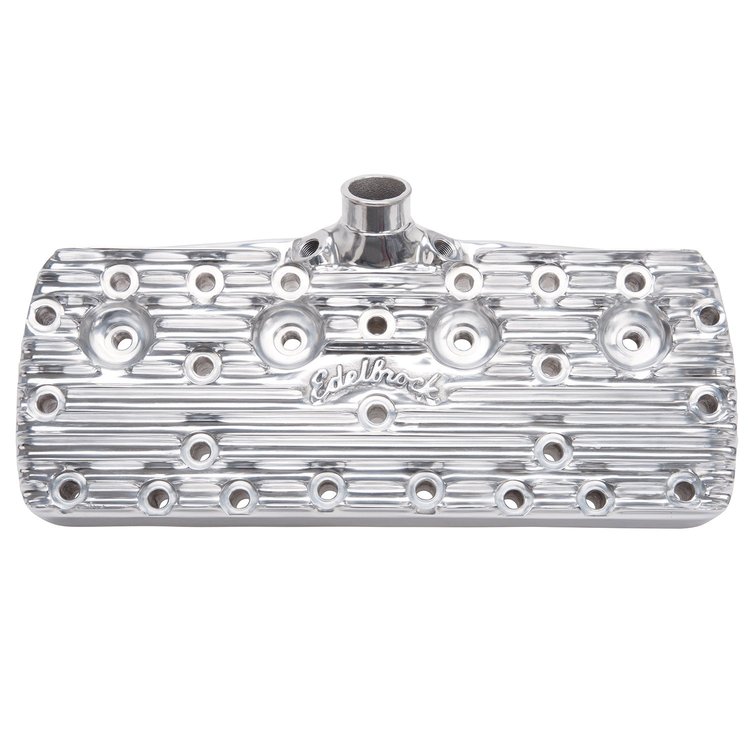Ford Flathead Polished Aluminum Cylinder Heads with Script Logo