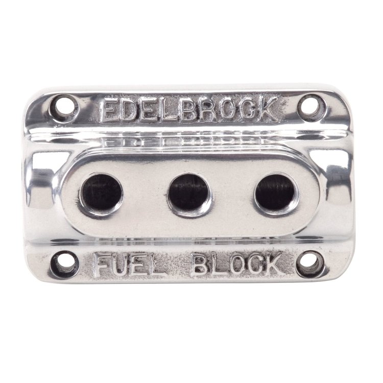 Firewall Mounted Triple Outlet Fuel Block Polished