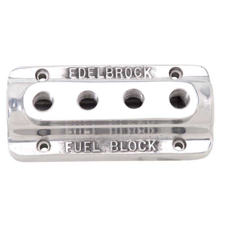 Firewall Mounted Quad Outlet Fuel Block Polished