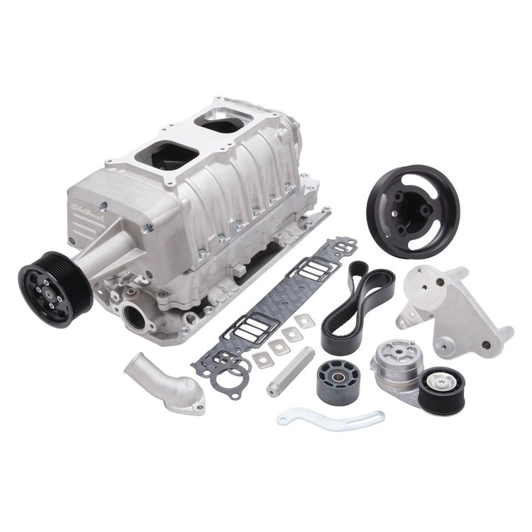 E-Force Enforcer RPM Dual Quad Satin Supercharger Kit for Small Block Chevy with Vortec Heads