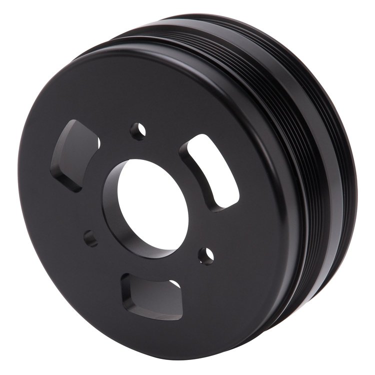 E-Force Supercharger Crankshaft Drive Pulley Adapter with Truck Belt Offset