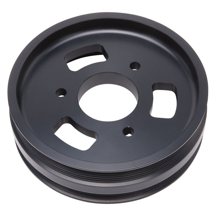 E-Force Supercharger Crankshaft Drive Pulley Adapter with Corvette Belt Offset (Enforcer)