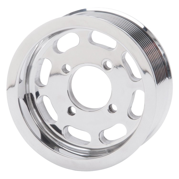 E-Force Supercharger 10 Rib Polished Pulley with 4.125" Diameter