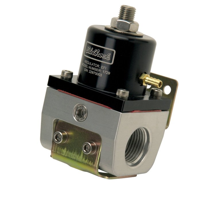 EFI Adjustable Fuel Pressure Regulator 180 GPH with -10N Inlet/Outlet in Silver and Black Finish