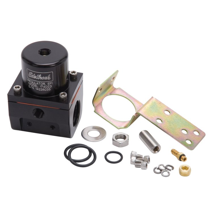 EFI Adjustable Fuel Pressure Regulator 180 GPH with -10N Inlet/Outlet in Black Finish