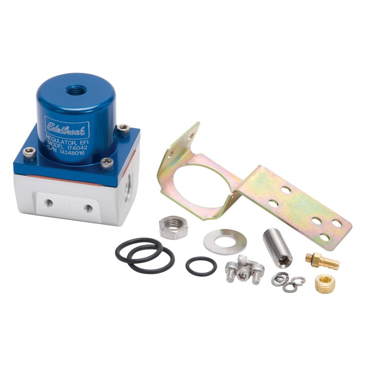 EFI Adjustable Fuel Pressure Regulator 180 GPH with -6AN Inlet/Outlet/Bypass in Blue Finish
