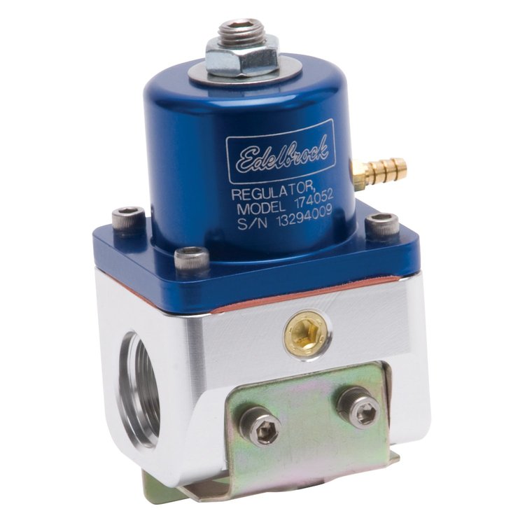 Carbureted Adjustable Bypass Fuel Pressure Regulator 180 GPH with -10AN NPT Inlet/Outlet in Blue Finish