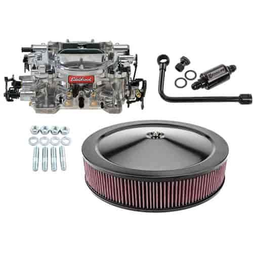 Thunder Series AVS 500 CFM Manual Choke Carburetor Kit with Black Accessories