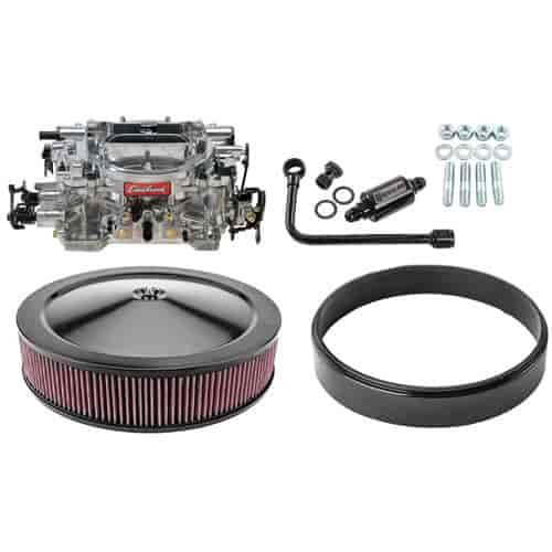 Thunder Series AVS 800 CFM Manual Choke Carburetor Kit with Black Accessories