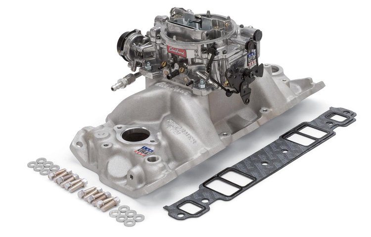 Single-Quad RPM Manifold and Carburetor Kit for Small Block Chevy with Vortec or E-Tec Cylinder Heads