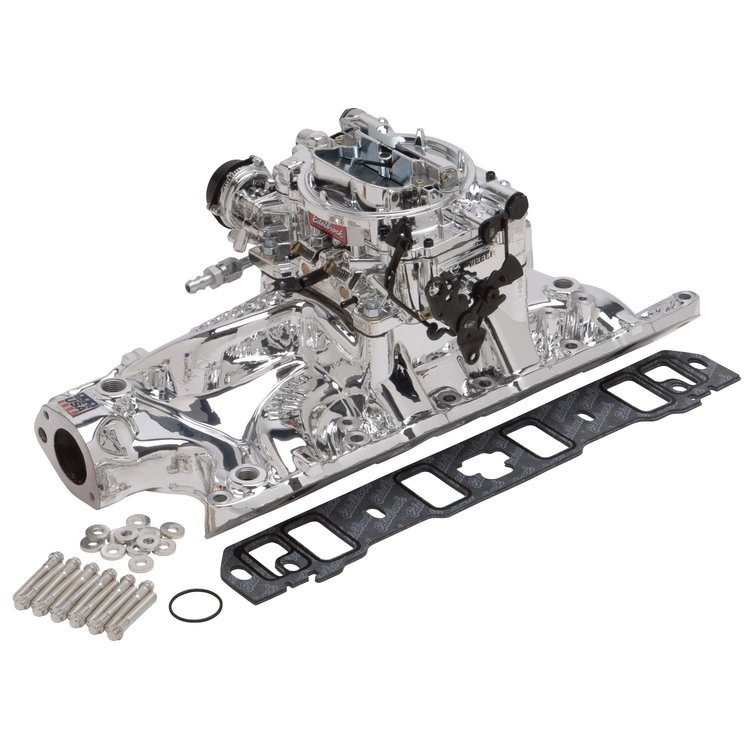 Single-Quad RPM Manifold and Carburetor Kit for Small Block Ford 260-302 with Endurashine Finish