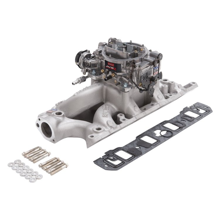 Single-Quad RPM Air-Gap Manifold and Carburetor Kit for Small Block Ford 260-302